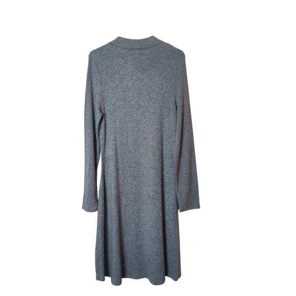 Vince Mock Neck Long Sleeve Knit Sweater Dress Large Minimalist Quiet Luxury - Picture 2 of 12